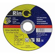 Армированный абразивный отрезной круг по металлу 41 14А 125х1,0х22 RinG