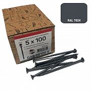 Фасадные саморезы QAS 5х100 серые (100 шт)