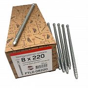 Конструкционные саморезы FTLD 8х220 полнорезьбовые (50 шт)