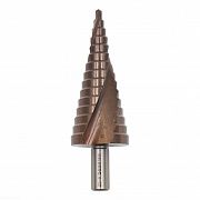 Сверло ступенчатое по металлу 4-32мм (15ступ) Hilberg (Р6М5) HSS-COBALT, ST0432