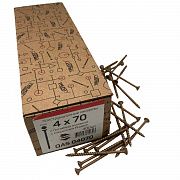 Фасадные саморезы QAS 4х70 коричневые (400 шт)