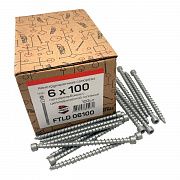 Конструкционные саморезы FTLD 6х100 полнорезьбовые (100 шт)