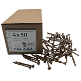 Фасадные саморезы QAS 4х50 коричневые (400 шт)
