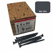 Фасадные саморезы QAS 5х90 серые (100 шт)