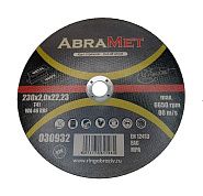Армированный абразивный отрезной круг по металлу и нержавейке 41 14А 230х2,0х22,23 AbraMet