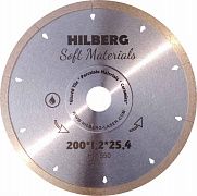 Диск алмазный отрезной 200*25,4 Hilberg Soft Materials Hyper Thin 1,2 mm HM550