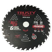 Диск пильный Trusty-Tools Framing по дереву с тефлоновым покрытием 235х30 36T