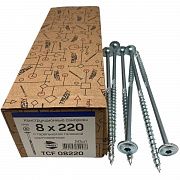 Конструкционные саморезы TCF 8х220 тарельчатые (50 шт)