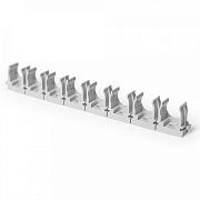 Крепеж-клипса для труб d20 мм на 8 мест для прямого монтажа серая 20 шт. Промрукав