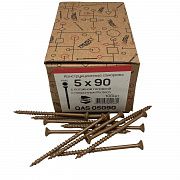 Фасадные саморезы QAS 5х90 коричневые (100 шт)
