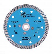 Диск алмазный отрезной 125*м14 Турбо с фланцем hot press FHQ452