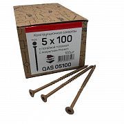 Фасадные саморезы QAS 5х100 коричневые (100 шт)