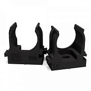 Крепеж-клипса для труб атмосферостойкая для монтажного пистолета черная в п/э d20 мм (100шт/900шт уп/кор) Промрукав