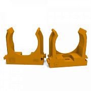 Крепеж-клипса для труб для монтажного пистолета оранжевая d32 мм (25шт/500шт уп/кор) Промрукав