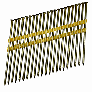 Гвозди реечные 21° на пластике 140 мм ершеные оцинкованные