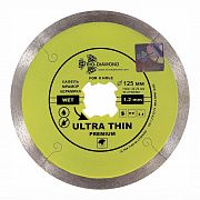 Диск алмазный отрезной 125*22,23 Сплошной ультратонкий hot press UTWX502