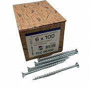 Конструкционные саморезы TCC 6х100 потайные (100 шт)