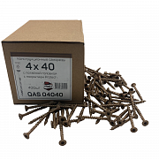 Фасадные саморезы QAS 4х40 коричневые (400 шт)