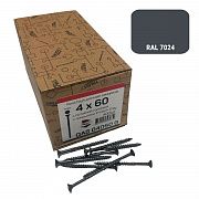 Фасадные саморезы QAS 4х60 серые (400 шт)