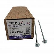 Конструкционные саморезы TCF 6х200 тарельчатые (100 шт)