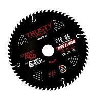 Диск пильный с тефлоновым покрытием Trusty-Tools Fine Finish чистый рез 216х30 64T