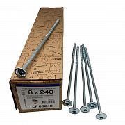 Конструкционные саморезы TCF 8х240 тарельчатые (50 шт)