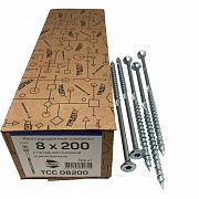 Конструкционные саморезы TCC 8х200 потайные (50 шт)