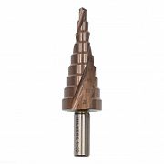 Сверло ступенчатое по металлу 4-20мм (9ступ) Hilberg (Р6М5) HSS-COBALT, ST0420